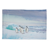 Eis und Schnee | Adelie Penguins Antarktis Kissenbezug (Rückseite)