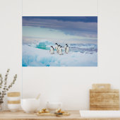 Eis und Schnee | Adelie Penguins Antarktis Poster (Küche)