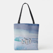 Eis und Schnee | Adelie Penguins Antarktis Tasche (Rückseite)