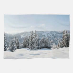 Eis und Schnee Allgäu Bayern Deutschland Geschirrtuch