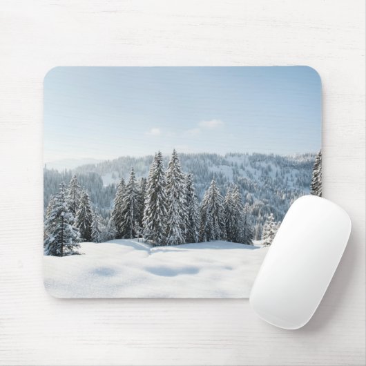Eis und Schnee | Allgäu Bayern Deutschland Mousepad (Mit Mouse)