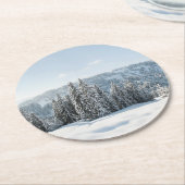 Eis und Schnee | Allgäu Bayern Deutschland Runder Pappuntersetzer (Angewinkelt)