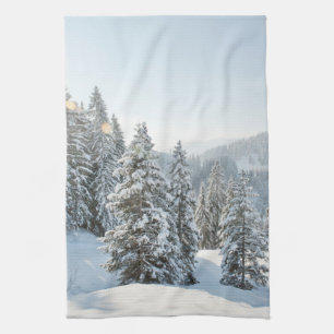 Eis und Schnee Allgäu Bayern Süddeutschland Geschirrtuch