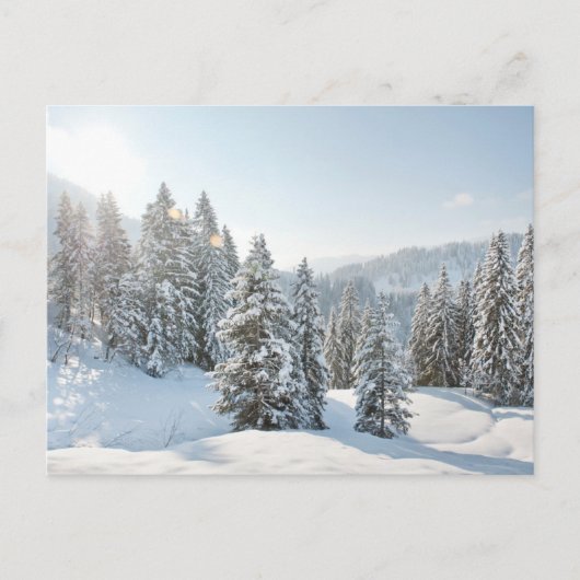Eis und Schnee | Allgäu Bayern Süddeutschland Postkarte (Vorderseite)
