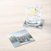 Eis und Schnee | Allgäu Bayern Süddeutschland Rechteckiger Pappuntersetzer (Vor Ort)