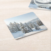 Eis und Schnee | Allgäu Bayern Süddeutschland Rechteckiger Pappuntersetzer (angewinkelt)