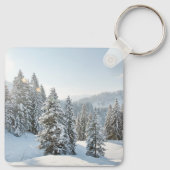 Eis und Schnee | Allgäu Bayern Süddeutschland Schlüsselanhänger (Rückseite)
