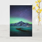 Eis und Schnee | Aurora Borealis Milky Way Island Karte (Gelbe Blume)