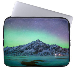 Eis und Schnee Aurora Borealis Milky Way Island Laptopschutzhülle