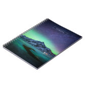 Eis und Schnee | Aurora Borealis Milky Way Island Notizblock (Linke Seite)