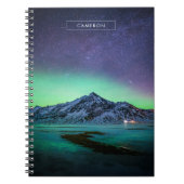 Eis und Schnee | Aurora Borealis Milky Way Island Notizblock (Vorderseite)