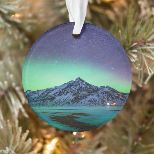 Eis und Schnee | Aurora Borealis Milky Way Island Ornament (Baum)