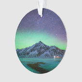 Eis und Schnee | Aurora Borealis Milky Way Island Ornament (Vorderseite)