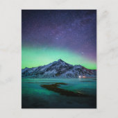 Eis und Schnee | Aurora Borealis Milky Way Island Postkarte (Vorderseite)