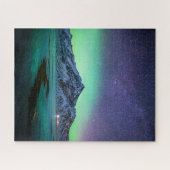 Eis und Schnee | Aurora Borealis Milky Way Island Puzzle (Horizontal)