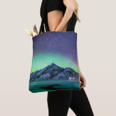 Eis und Schnee | Aurora Borealis Milky Way Island Tasche (Von Nahem)