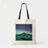 Eis und Schnee | Aurora Borealis Milky Way Island Tragetasche (Vorne)
