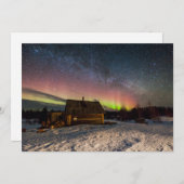 Eis und Schnee | Aurora Polaris Murmansk, Island Dankeskarte (Vorne/Hinten)