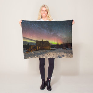 Eis und Schnee Aurora Polaris Murmansk, Island Fleecedecke