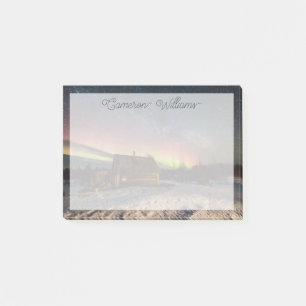 Eis und Schnee Aurora Polaris Murmansk, Island Post-it Klebezettel