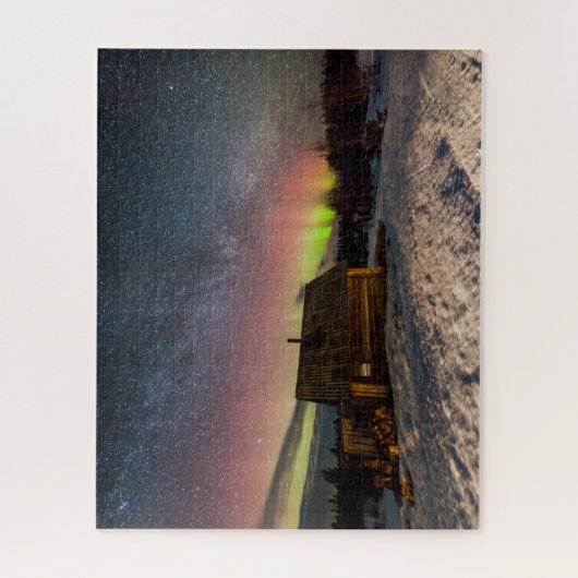 Eis und Schnee | Aurora Polaris Murmansk, Island Puzzle (Vertikal)