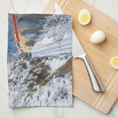 Eis und Schnee | Bernina Express, Schweiz Geschirrtuch (Viertel Falte)