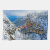 Eis und Schnee | Bernina Express, Schweiz Geschirrtuch (Horizontal)
