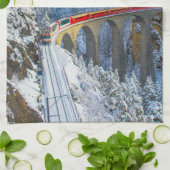 Eis und Schnee | Bernina Express, Schweiz Geschirrtuch (Gefaltet)