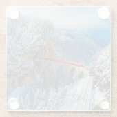 Eis und Schnee | Bernina Express, Schweiz Glasuntersetzer (Rückseite)