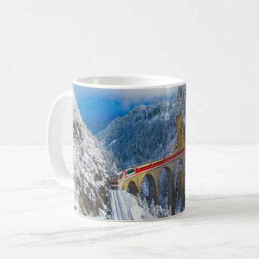 Eis und Schnee | Bernina Express, Schweiz Kaffeetasse (Vorderseite Links)