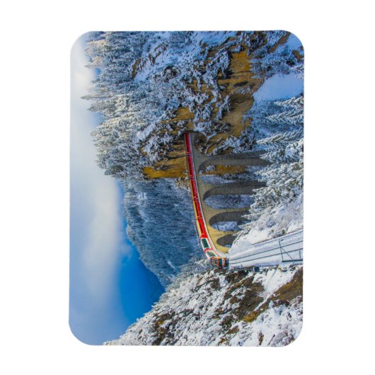 Eis und Schnee | Bernina Express, Schweiz Magnet (Vertikal)