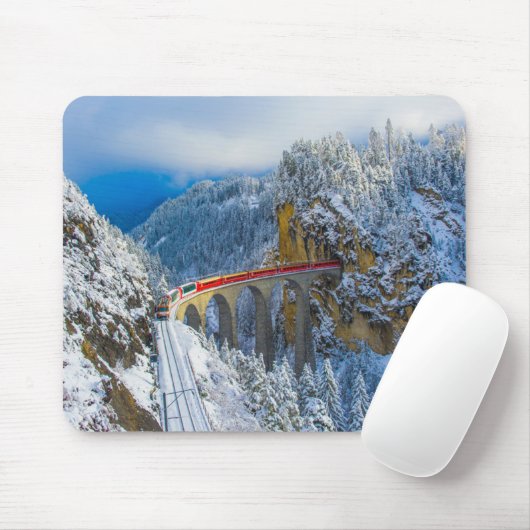 Eis und Schnee | Bernina Express, Schweiz Mousepad (Mit Mouse)