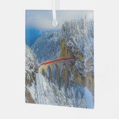 Eis und Schnee | Bernina Express, Schweiz Ornament Aus Glas (Vorderseite links)