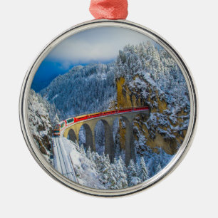 Eis und Schnee   Bernina Express, Schweiz Ornament Aus Metall
