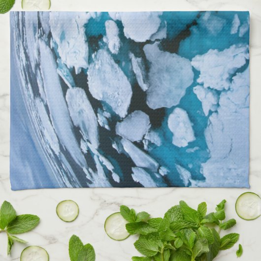 Eis und Schnee | Eisbär, arktischer Ozean, Svalbar Geschirrtuch (Gefaltet)