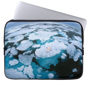 Eis und Schnee Eisbär, arktischer Ozean, Svalbar Laptopschutzhülle
