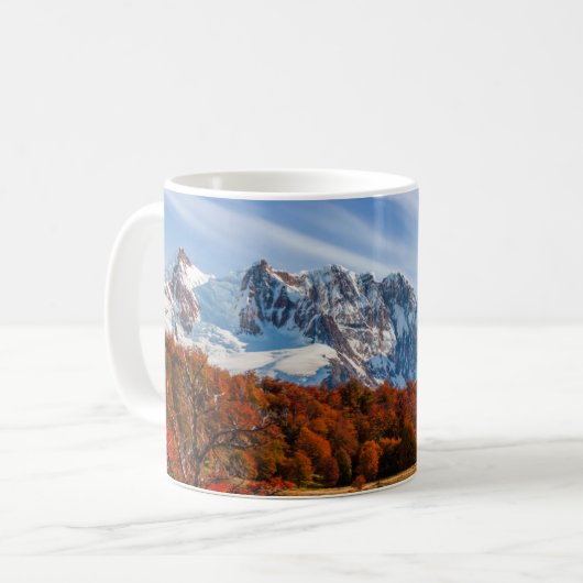 Eis und Schnee | El Chalten, Argentinien Patagonia Kaffeetasse (Vorderseite Links)