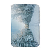 Eis und Schnee | Frozen Winter Road Russland, Sibi Badematte (Vorderseite Vertikal)