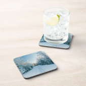 Eis und Schnee | Frozen Winter Road Russland, Sibi Getränkeuntersetzer (Rechte Seite)