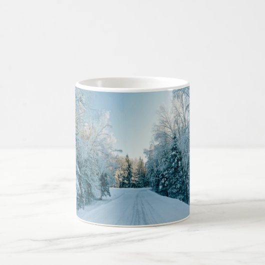 Eis und Schnee | Frozen Winter Road Russland, Sibi Kaffeetasse (Mittel)