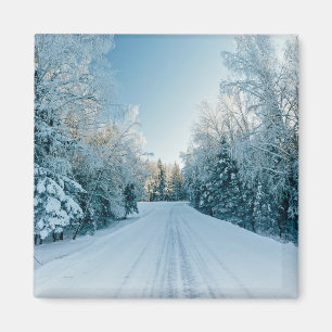 Eis und Schnee Frozen Winter Road Russland, Sibi Magnet