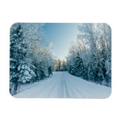 Eis und Schnee | Frozen Winter Road Russland, Sibi Magnet (Horizontal)