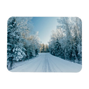 Eis und Schnee Frozen Winter Road Russland, Sibi Magnet