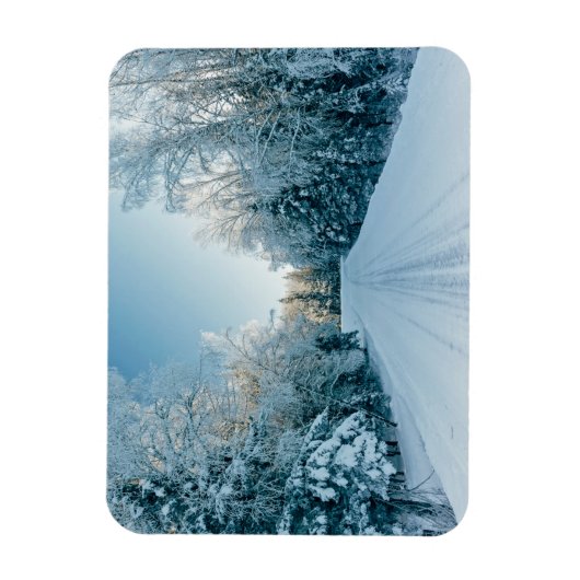 Eis und Schnee | Frozen Winter Road Russland, Sibi Magnet (Vertikal)