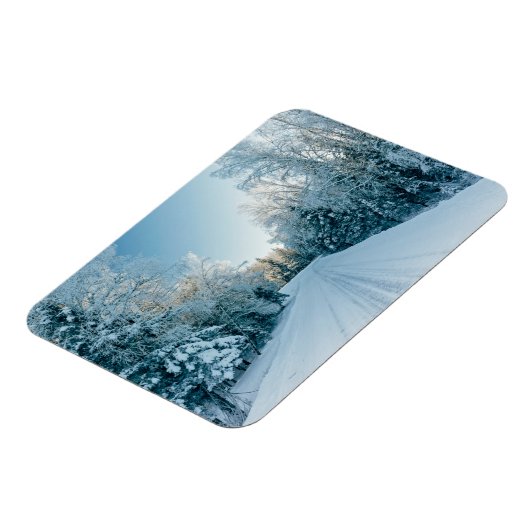 Eis und Schnee | Frozen Winter Road Russland, Sibi Magnet (Linke Seite)