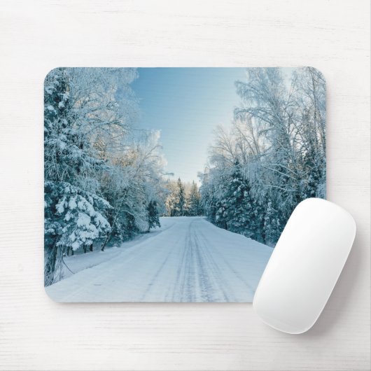 Eis und Schnee | Frozen Winter Road Russland, Sibi Mousepad (Mit Mouse)