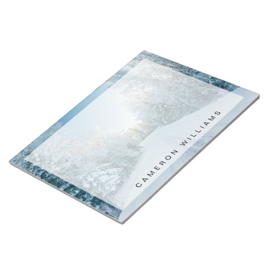 Eis und Schnee | Frozen Winter Road Russland, Sibi Notizblock (angewinkelt)