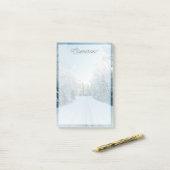 Eis und Schnee | Frozen Winter Road Russland, Sibi Post-it Klebezettel (Auf Schreibtisch)