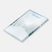 Eis und Schnee | Frozen Winter Road Russland, Sibi Post-it Klebezettel (angewinkelt)