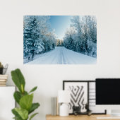 Eis und Schnee | Frozen Winter Road Russland, Sibi Poster (Heimbüro)